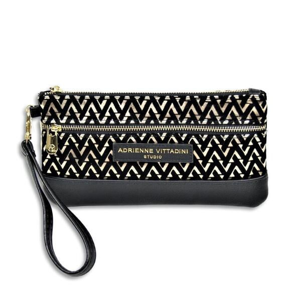 New! Adrienne Vittadini RFID Protection Can hold your Phone Wristlet Wallet - Picture 1 of 5